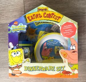 Vintage SpongeBob SquarePants Dinnerware Set 2004 Y2K Zak Designs New in Box